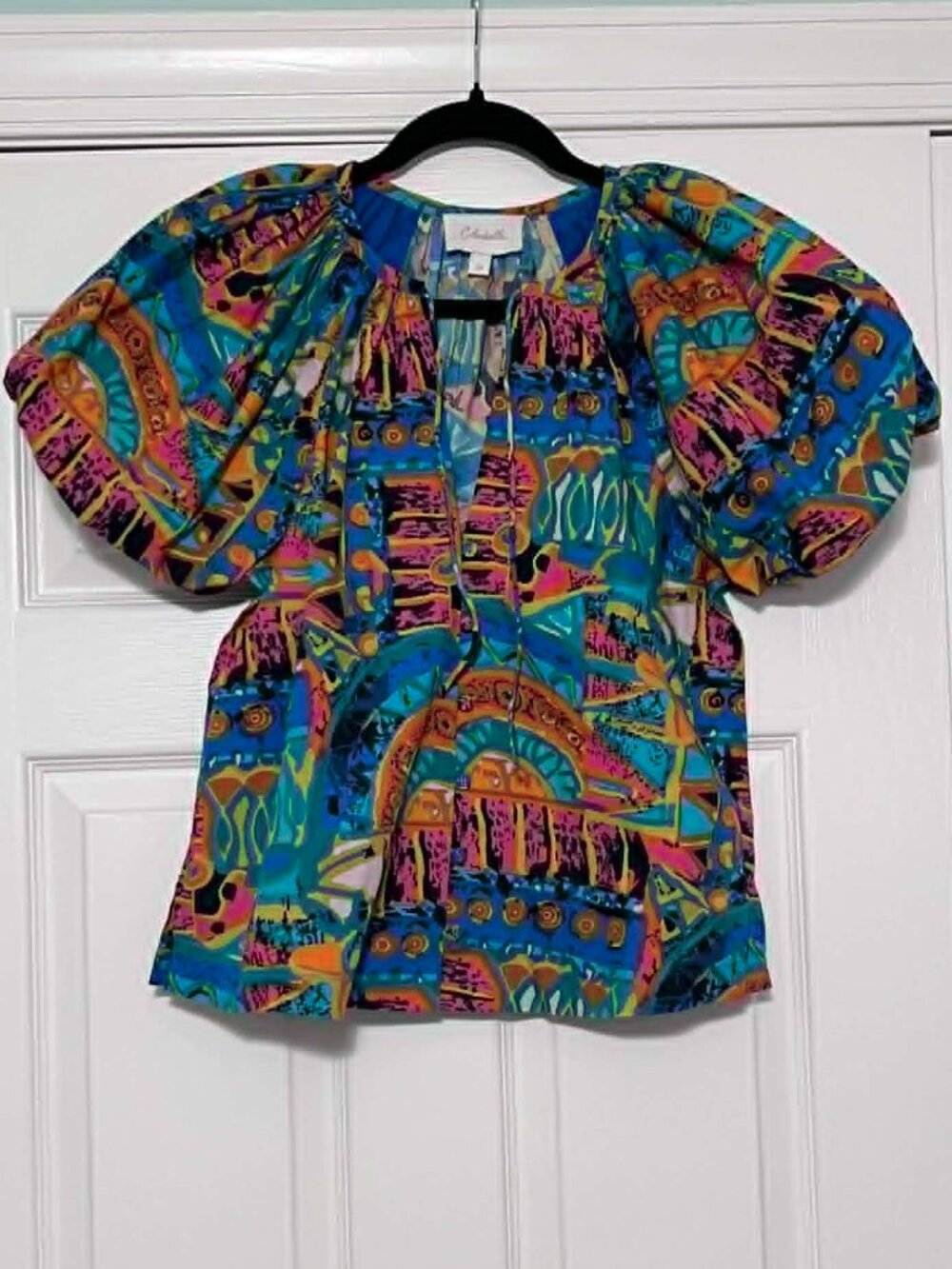 Cleobella Kai Top in Paradiso Multicolor Print Organic Cotton Size XS
